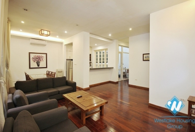 Serviced apartment with backyard for rent in Xuan Dieu street, Tay Ho